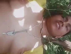 Mature bhabhi and her black lover have wild sex in the jungle | bhabhi,black,desi,love